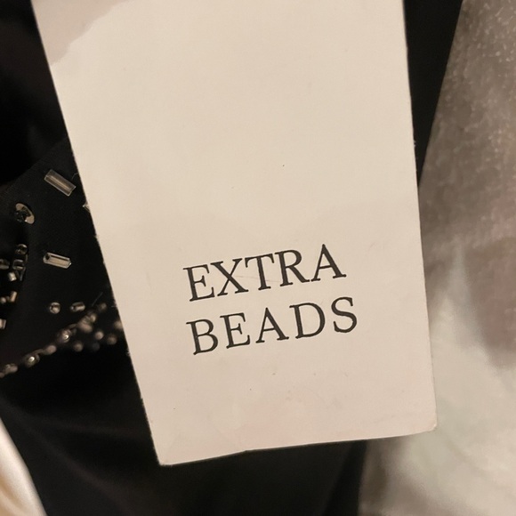 NWT strapless Black Dress with sequins across bust - Picture 4 of 7